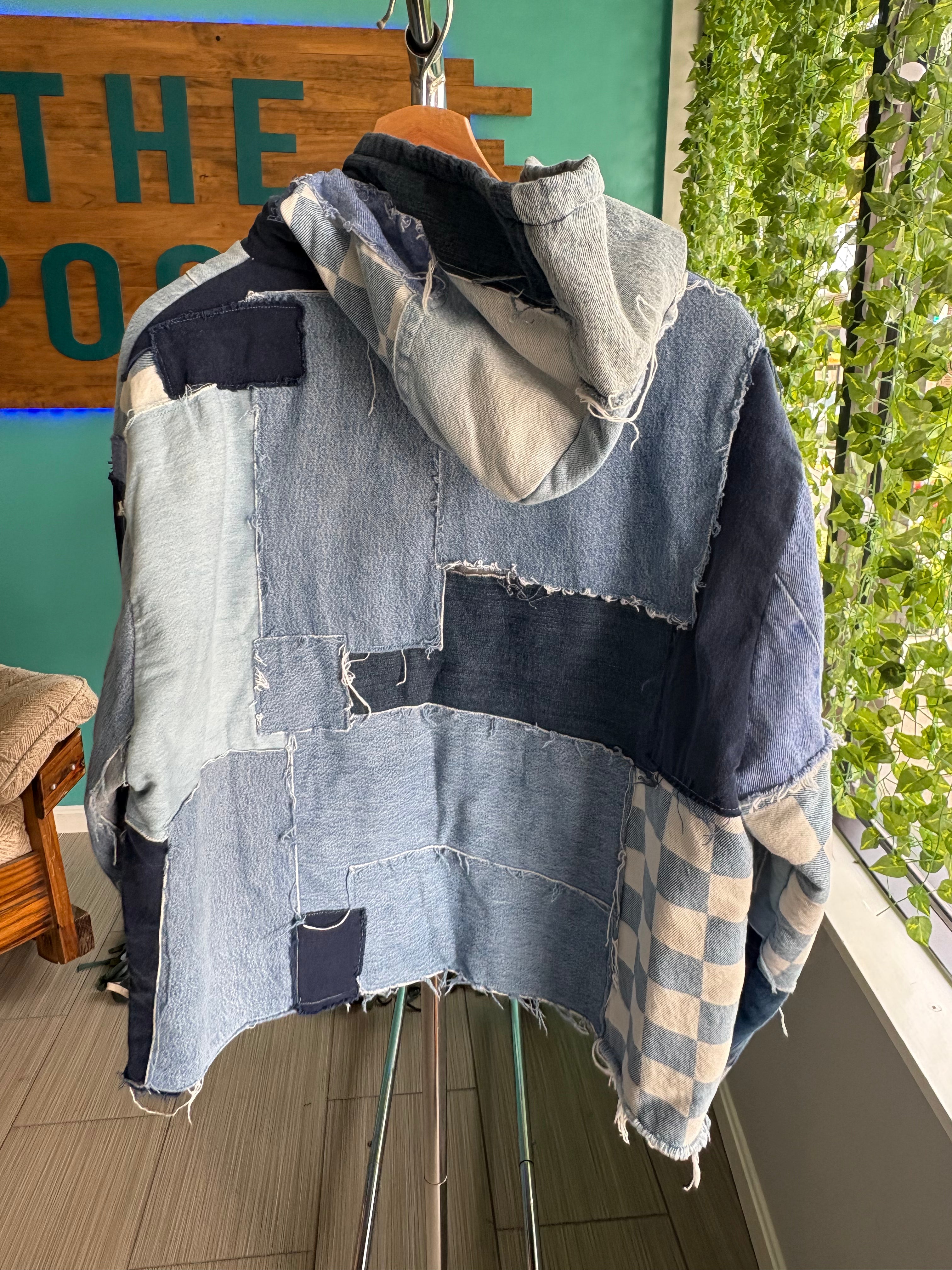 Jean Patchwork Hoodie